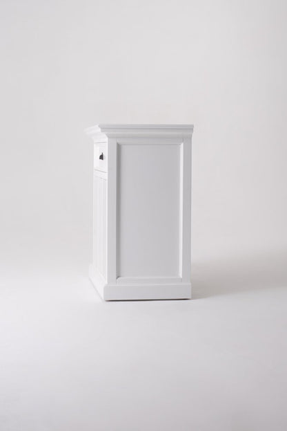 31" White Solid and Manufactured Wood Nightstand