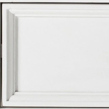 24" White Solid Wood Distressed One Drawer Nightstand