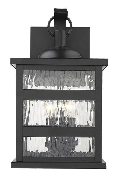 Black And Clear Three Light Transparent Dimmable Outdoor Hanging Lights With Black Shades