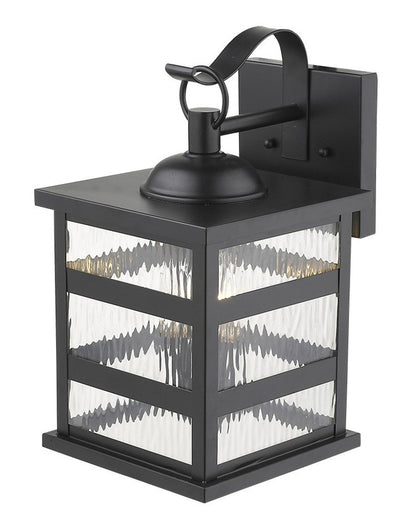 Black And Clear Three Light Transparent Dimmable Outdoor Hanging Lights With Black Shades