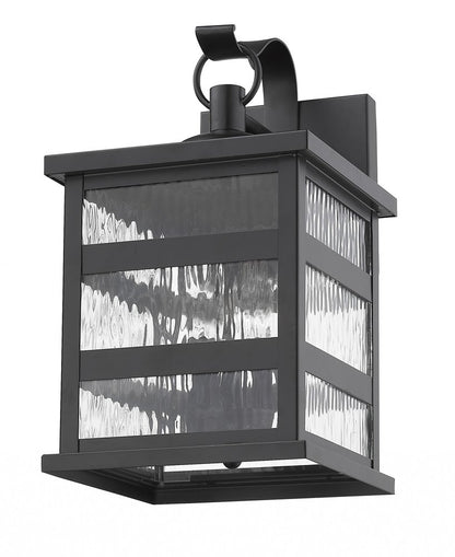 Black And Clear Three Light Transparent Dimmable Outdoor Hanging Lights With Black Shades