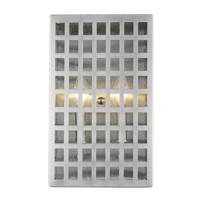 White And Clear Two Light Seeded Dimmable Outdoor Hanging Lights With Nickel Shades