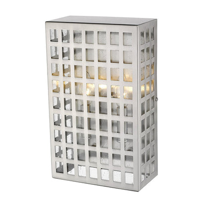 White And Clear Two Light Seeded Dimmable Outdoor Hanging Lights With Nickel Shades