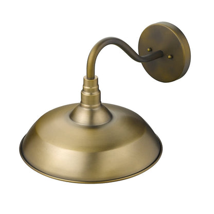 Antiqued Brass Seeded Dimmable Outdoor Hanging Light With Brass Shades