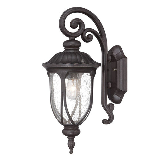 17" Black And Clear Metal Flush Mounted Sconce