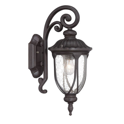 17" Black And Clear Metal Flush Mounted Sconce