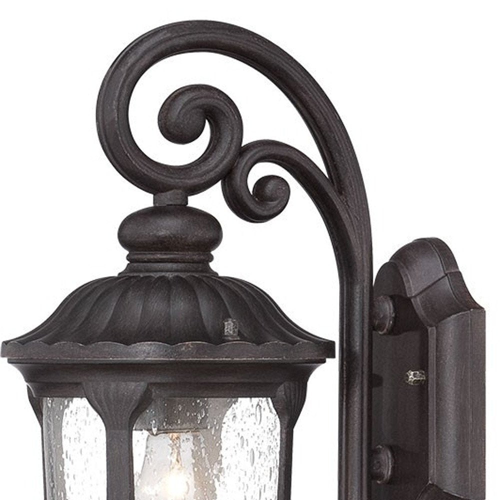 17" Black And Clear Metal Flush Mounted Sconce