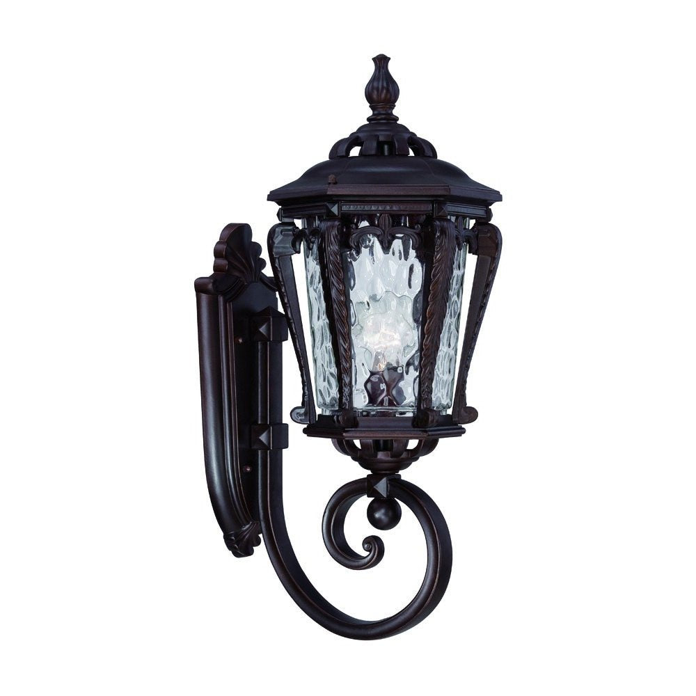 23" Black And Clear Metal and Glass Flush Mounted Sconce