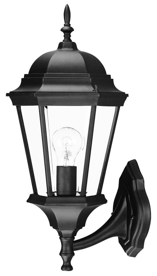 22" Black And Clear Metal Flush Mounted Sconce