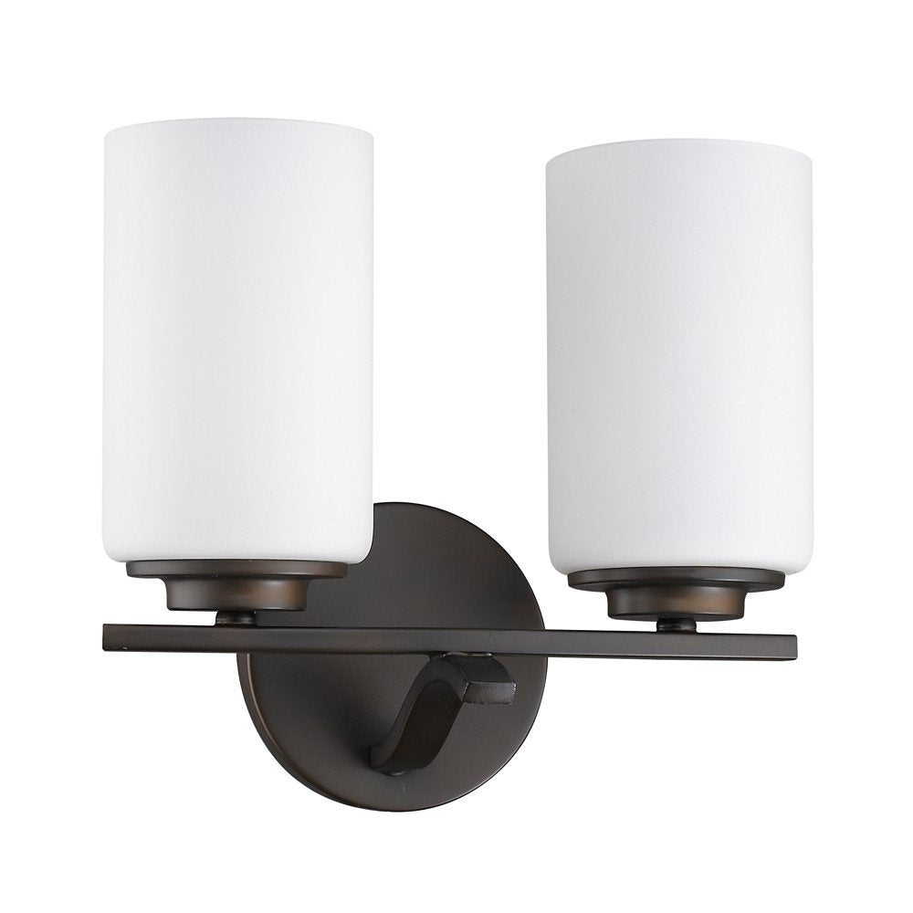 10" Black And White Metal Vanity Flush Mounted Sconce