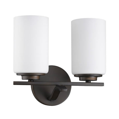 10" Black And White Metal Vanity Flush Mounted Sconce