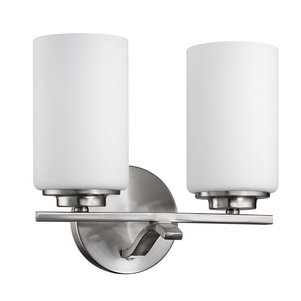 10" Silver And White Metal Vanity Flush Mounted Sconce