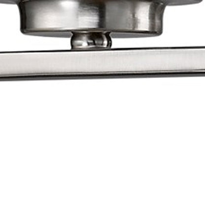 10" Silver And White Metal Vanity Flush Mounted Sconce