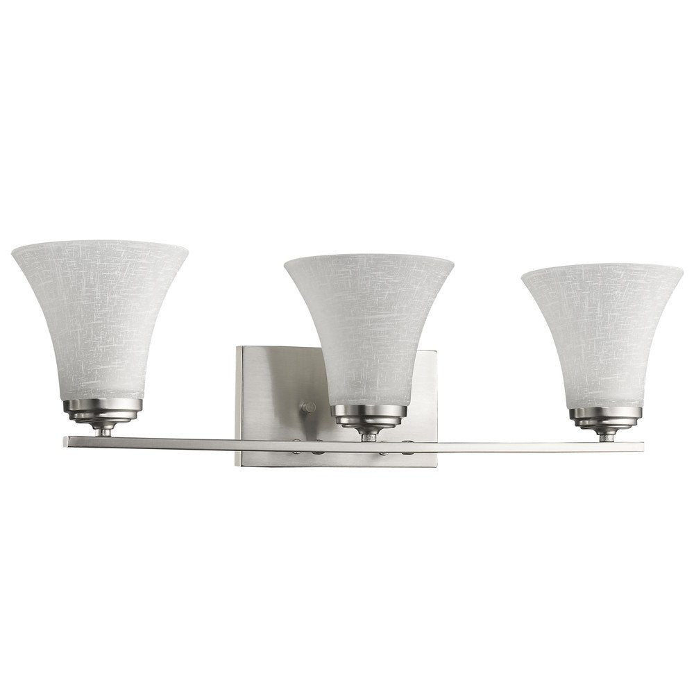 8" Silver And White Metal and Glass Vanity Flush Mounted Sconce
