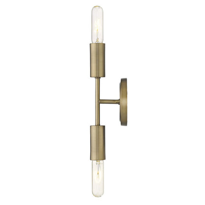 5" Gold Metal Vanity Flush Mounted Sconce