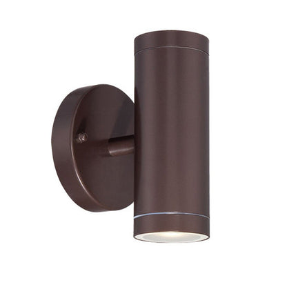 7" Bronze Metal Flush Mounted Sconce
