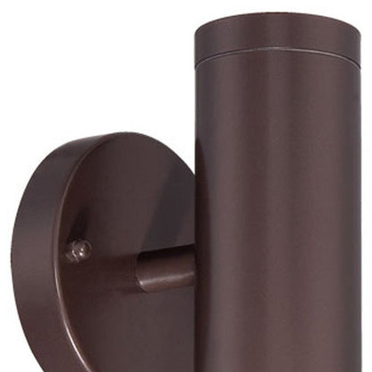 7" Bronze Metal Flush Mounted Sconce