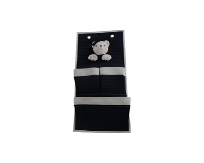 Set of Two Black And White Fabric Wall Hanger