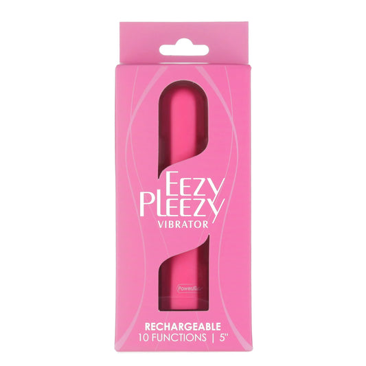POWERBULLET EEZY PLEEZY 5 IN VIBE RECHARGEABLE PINK