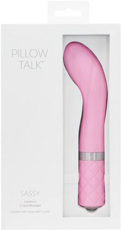 PILLOW TALK SASSY G SPOT VIBE W/SWAROVSKI CRYSTAL PINK