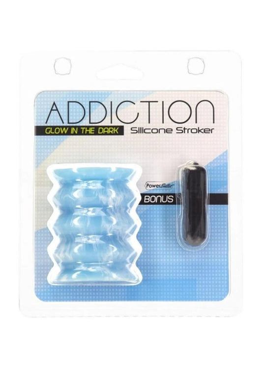 ADDICTION SILICONE STROKER GLOW IN THE DARK