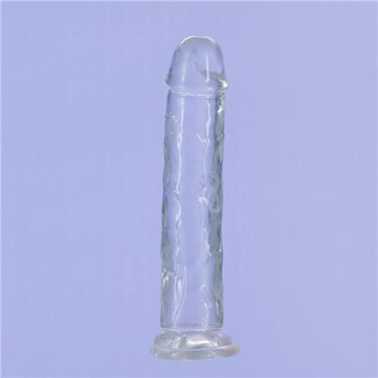 ADDICTION CRYSTAL 7 VERTICAL DONG CLEAR TPE W/ BULLET "