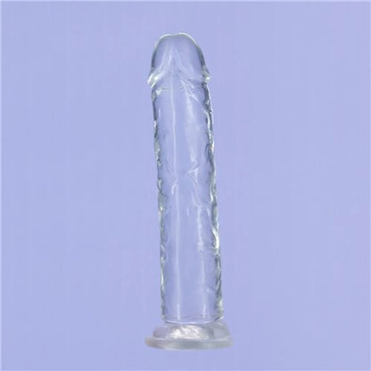 ADDICTION CRYSTAL 7 VERTICAL DONG CLEAR TPE W/ BULLET "