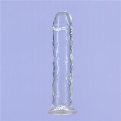 ADDICTION CRYSTAL 7 VERTICAL DONG CLEAR TPE W/ BULLET "