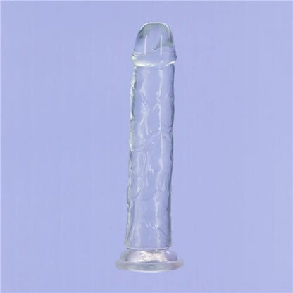 ADDICTION CRYSTAL 9 VERTICAL DONG CLEAR TPE W/ BULLET "