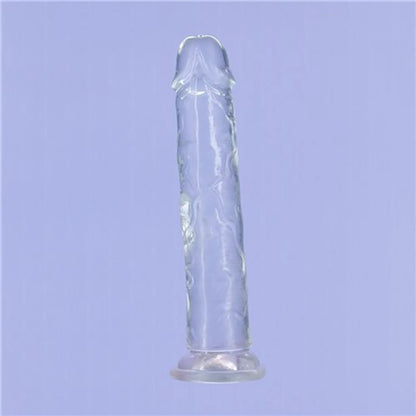 ADDICTION CRYSTAL 9 VERTICAL DONG CLEAR TPE W/ BULLET "