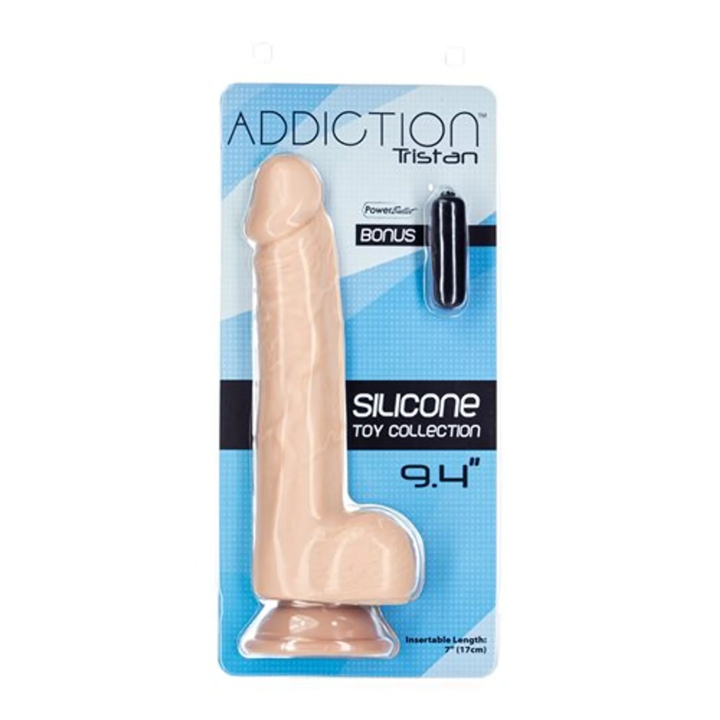 ADDICTION 100% TRISTEN 9IN SILICONE COLLECTION BEIGE