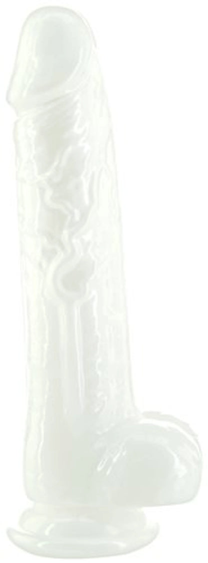 ADDICTION PEARL 8.5 DONG PEARL WHITE TPE W/ BULLET "