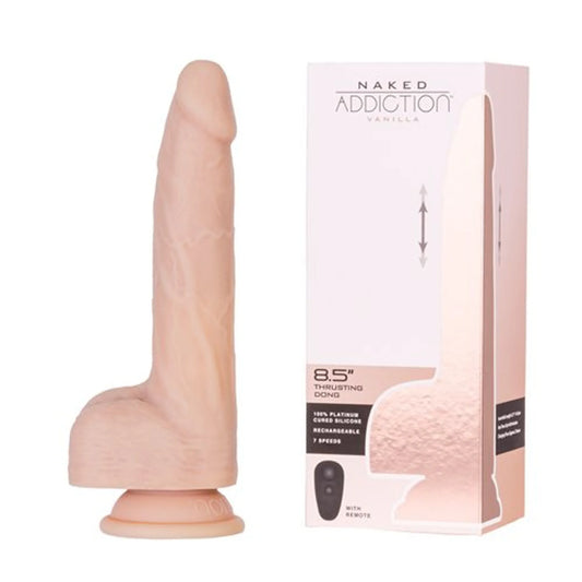 NAKED ADDICTION 8.5IN MAXIMUM THRUSTING & VIBRATING DONG