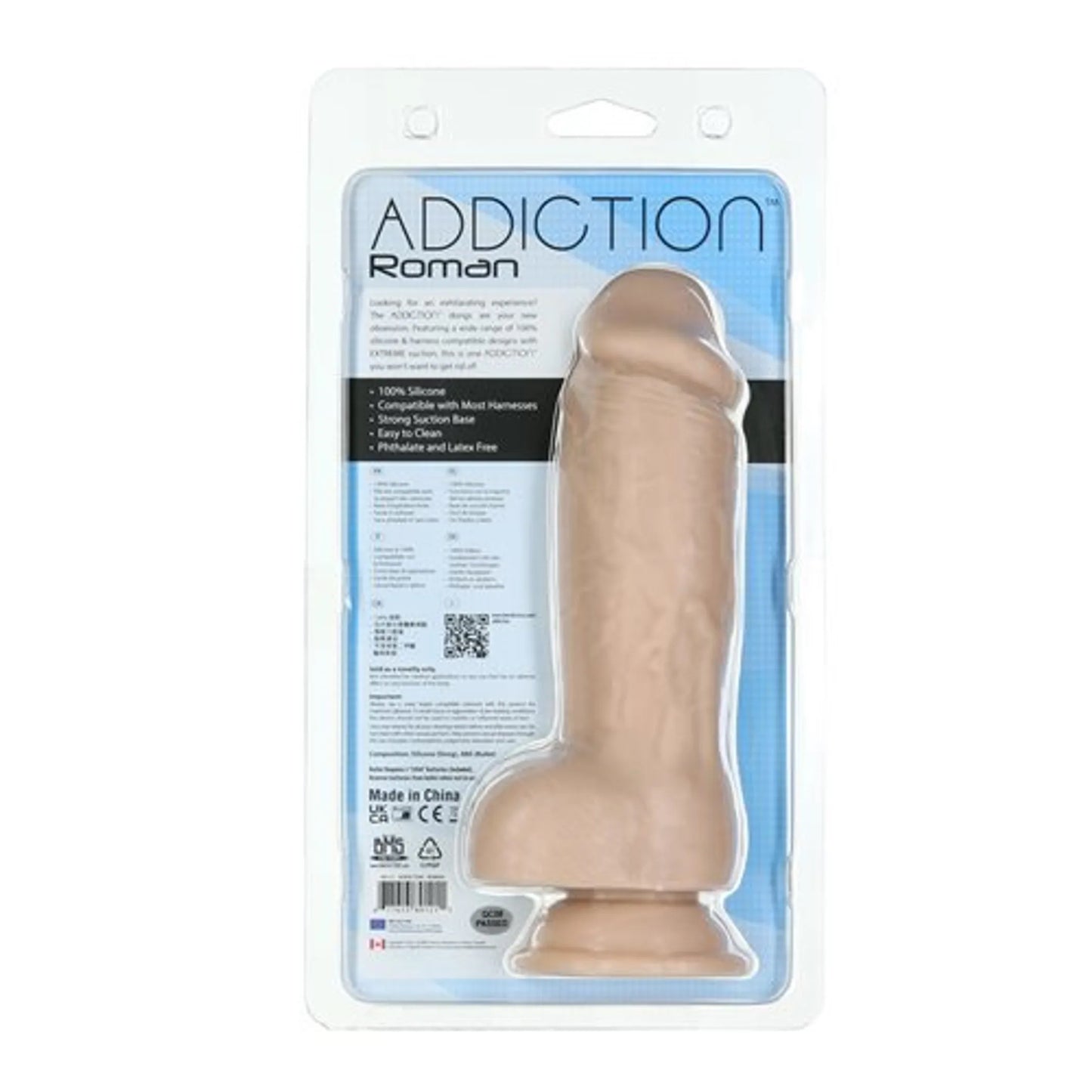 ADDICTION 100% ROMAN 8IN SILICONE BEIGE