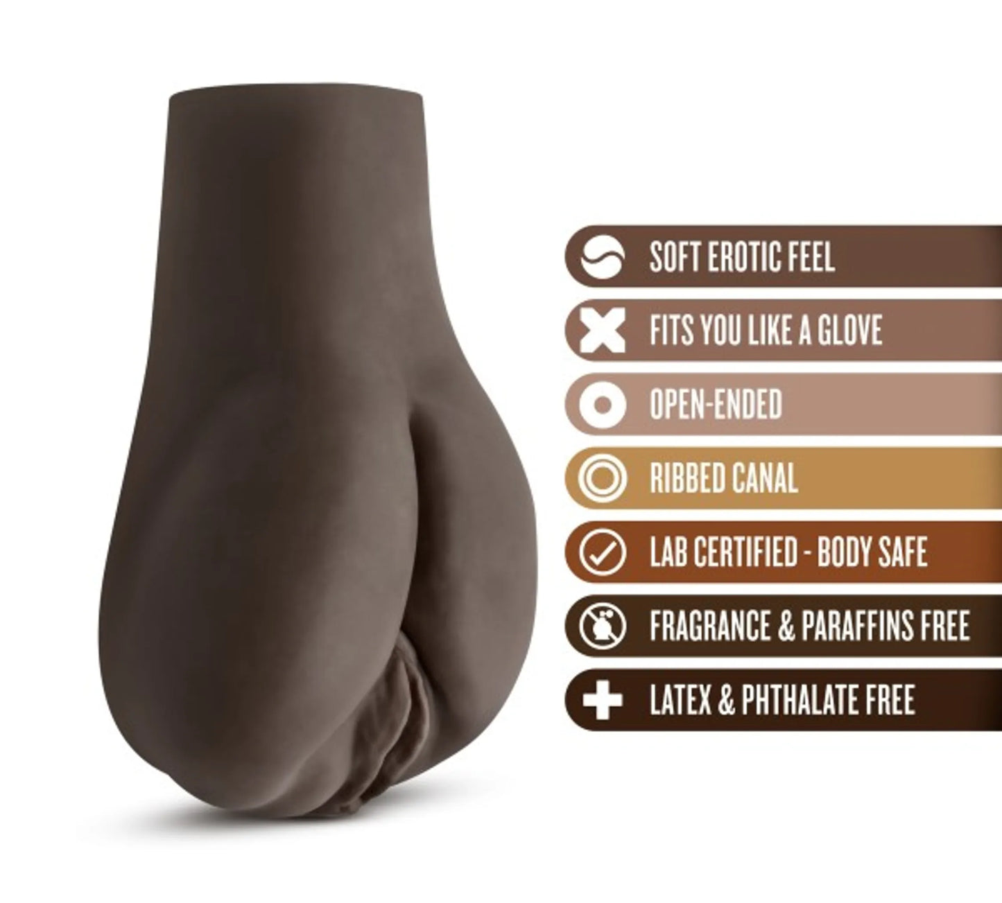 HOT CHOCOLATE DOGGY STYLE DEANNA VIBRATING REALISTIC MASTURBATOR CHOCOLATE