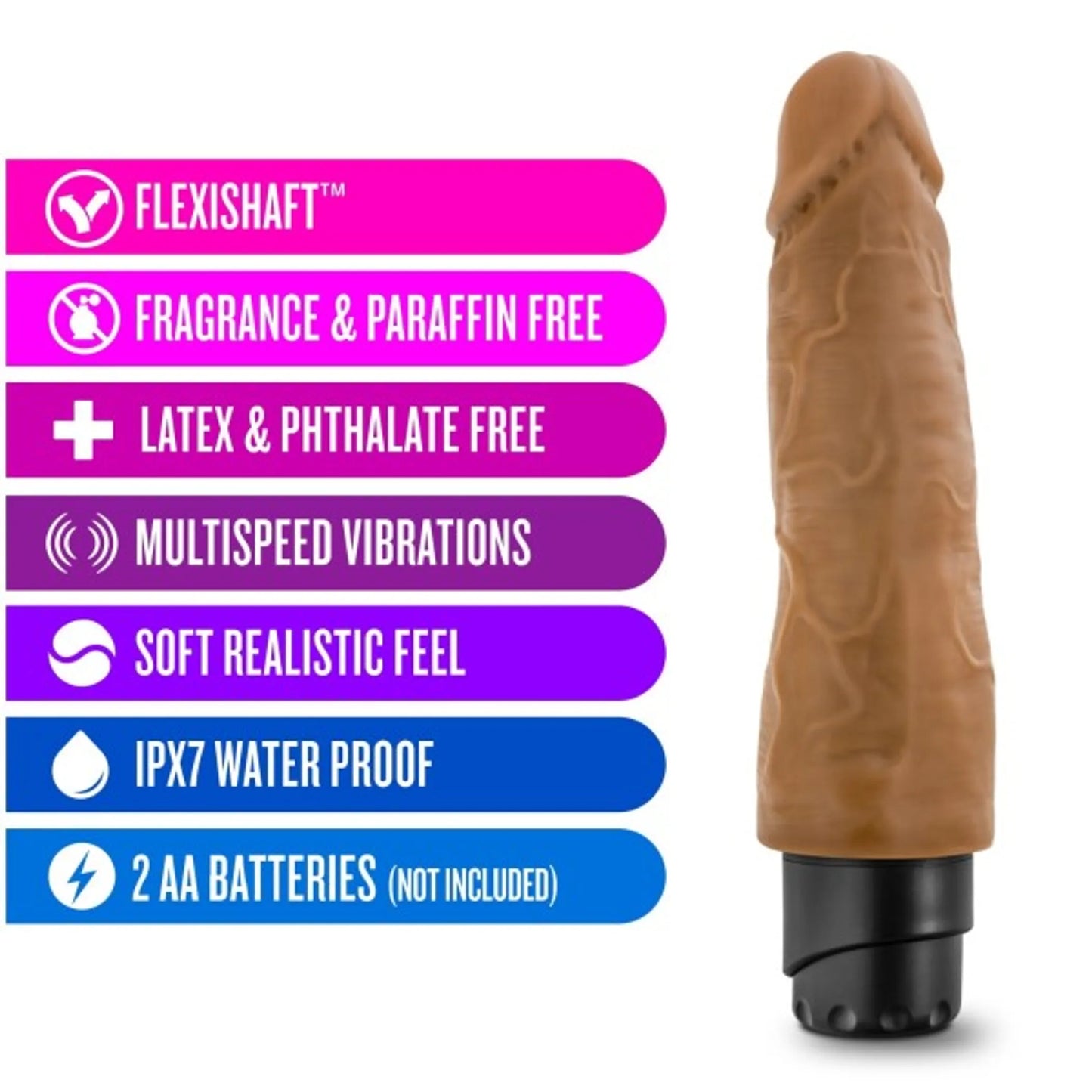 DR SKIN COCK VIBE #14 8 MOCHA "