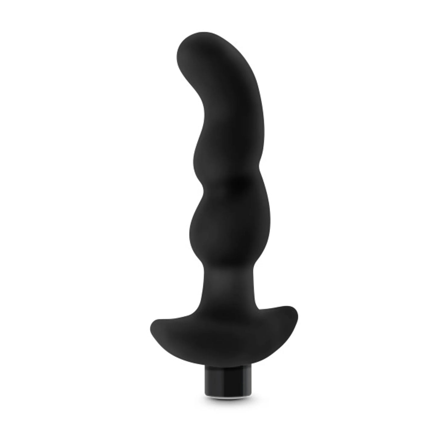 ANAL ADVENTURES PLATINUM SILICONE VIBRATING PROSTATE MASSAGER 03 BLACK