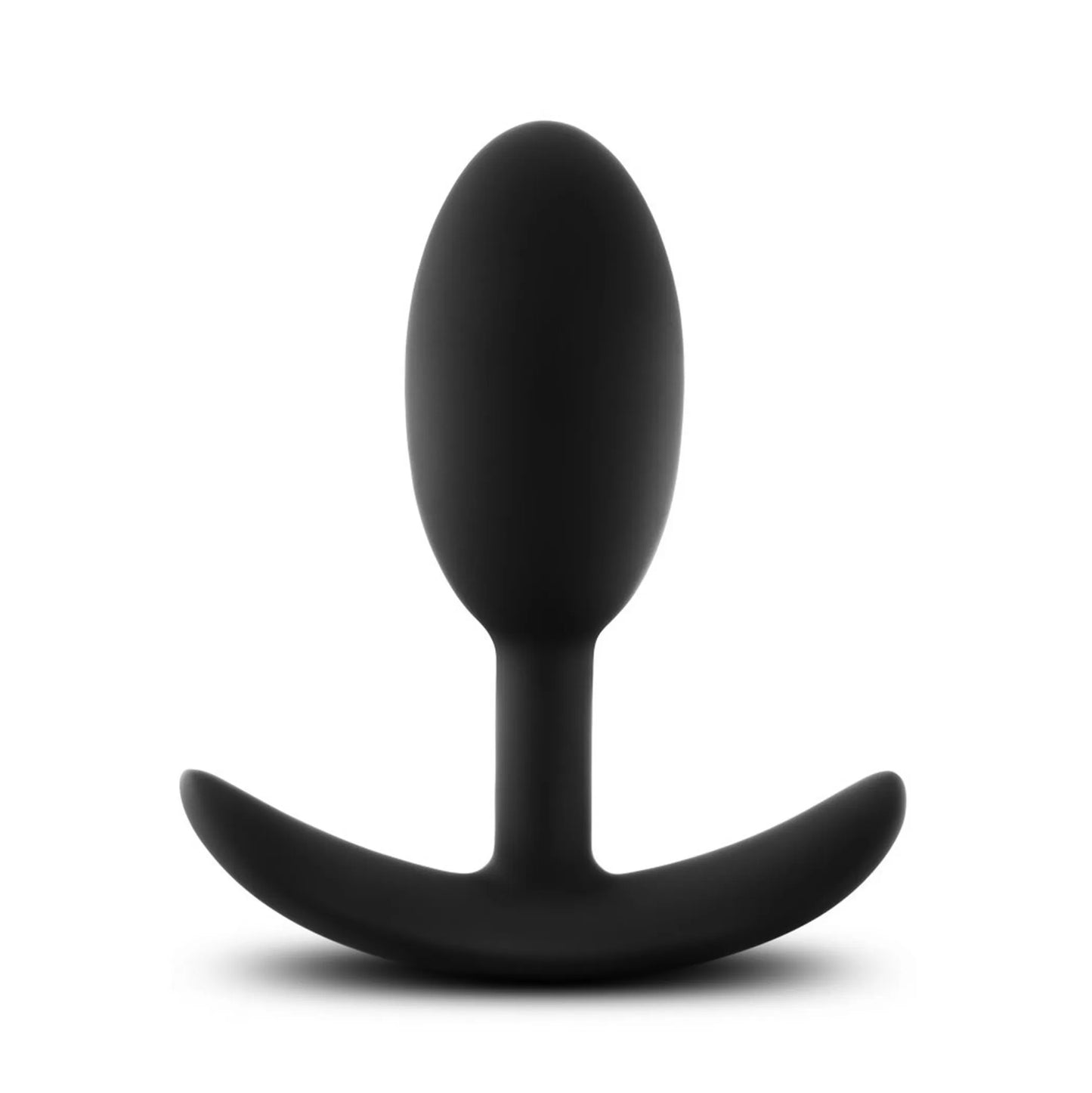 ANAL ADVENTURES PLATINUM SILICONE VIBRA SLIM PLUG MEDIUM BLACK