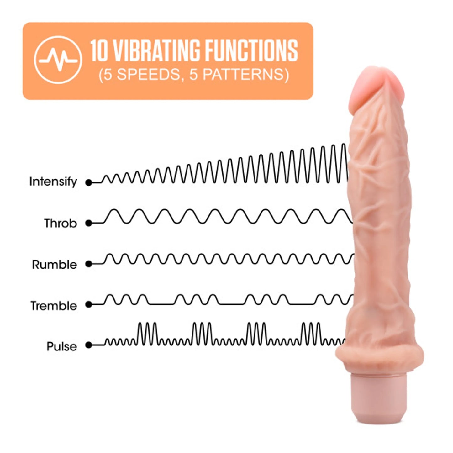 DR. SKIN SILICONE DR. RICHARD 9IN VIBRATING DILDO BEIGE