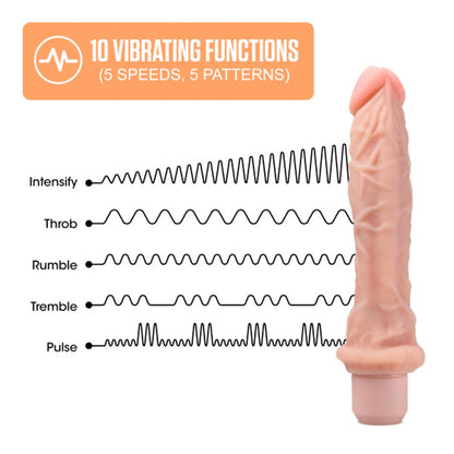 DR. SKIN SILICONE DR. RICHARD 9IN VIBRATING DILDO BEIGE