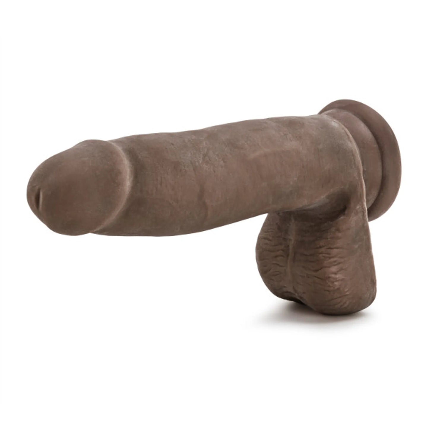 AU NATUREL 7 DILDO W/BALLS CHOCOLATE "