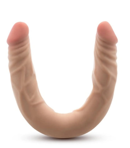 DR SKIN PLUS - 14 POSABLE DOUBLE DONG - BEIGE "