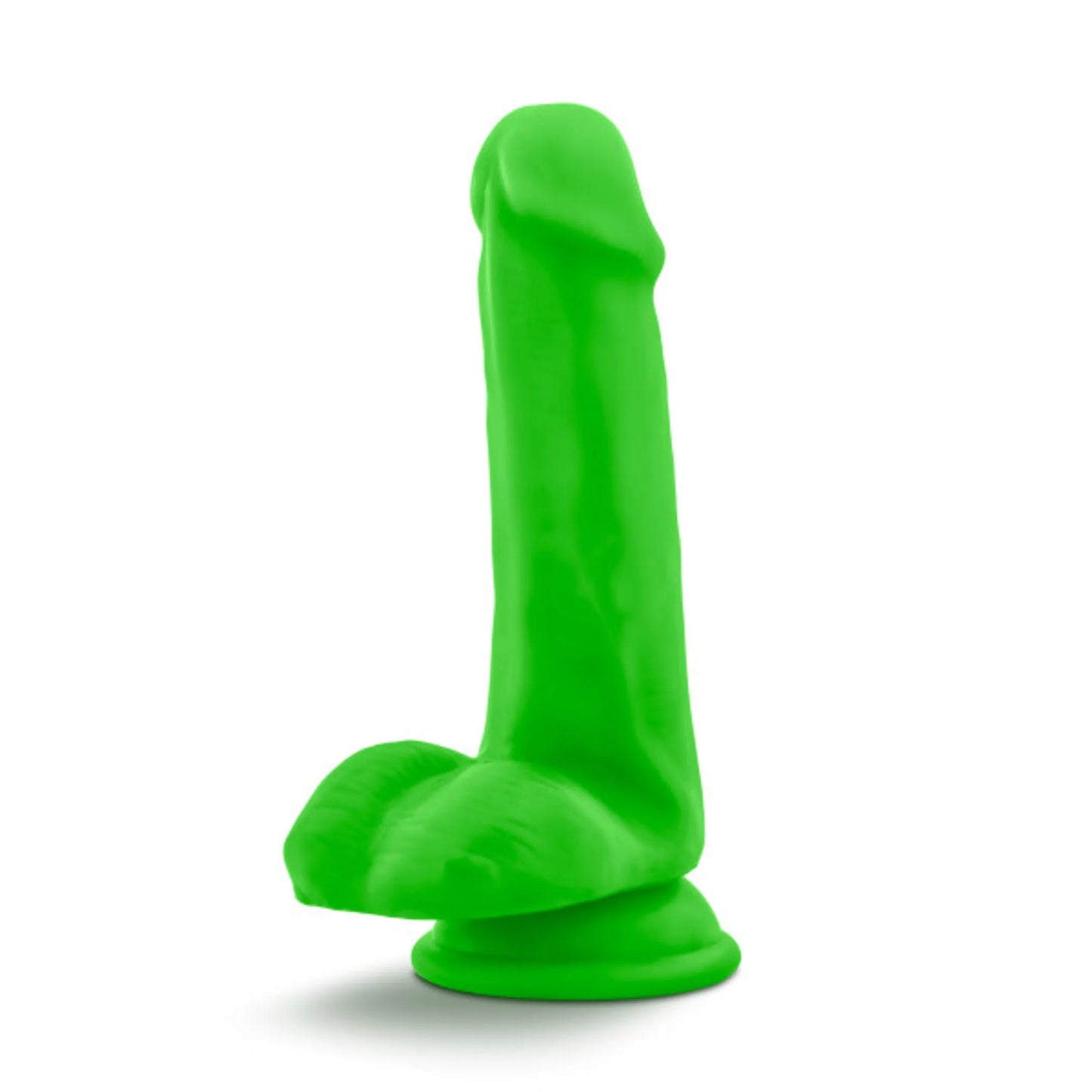 NEO 6 DUAL DENSITY COCK W/BALLS NEON GREEN "
