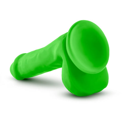 NEO 6 DUAL DENSITY COCK W/BALLS NEON GREEN "