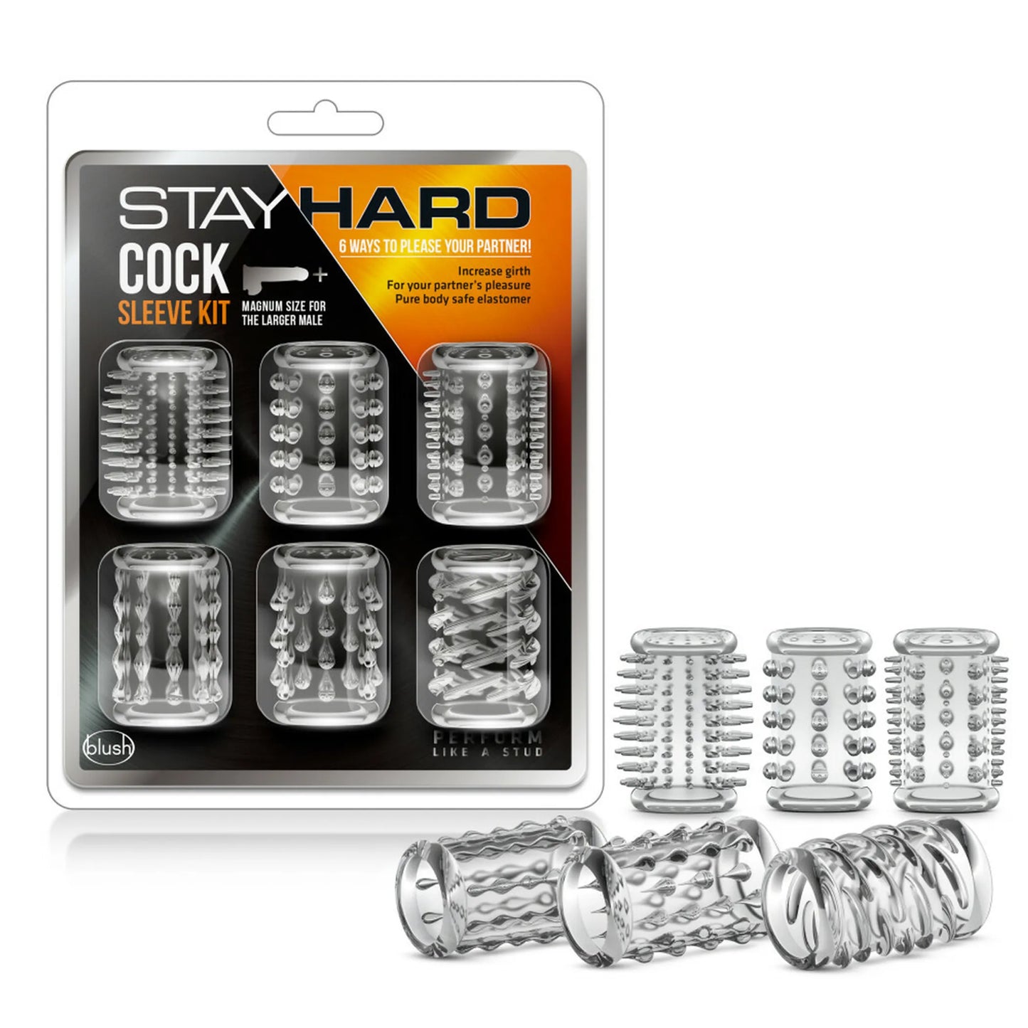 STAY HARD COCK SLEEVE KIT CLEAR
