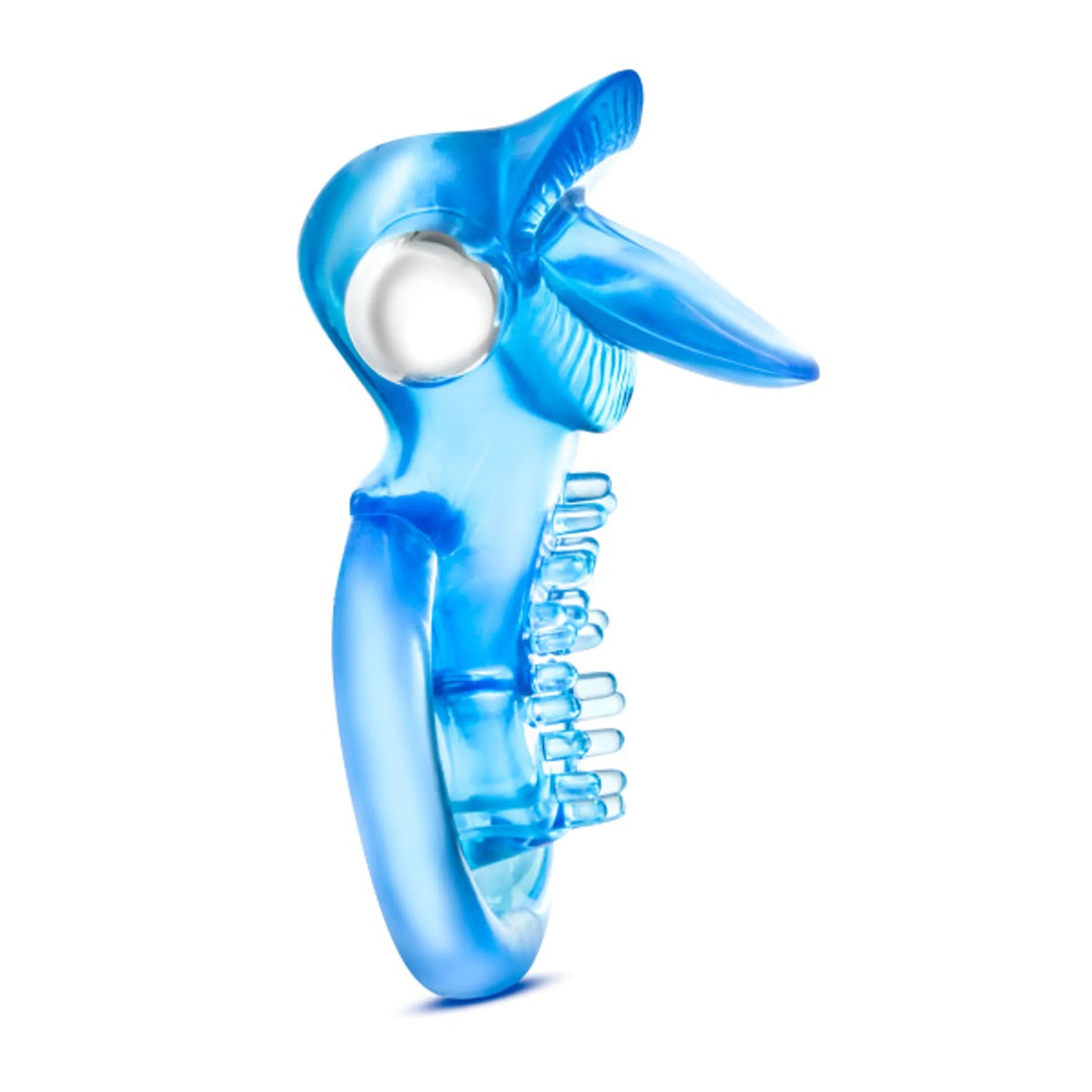 STAY HARD 10 FUNCTION VIBRATING TONGUE RING BLUE