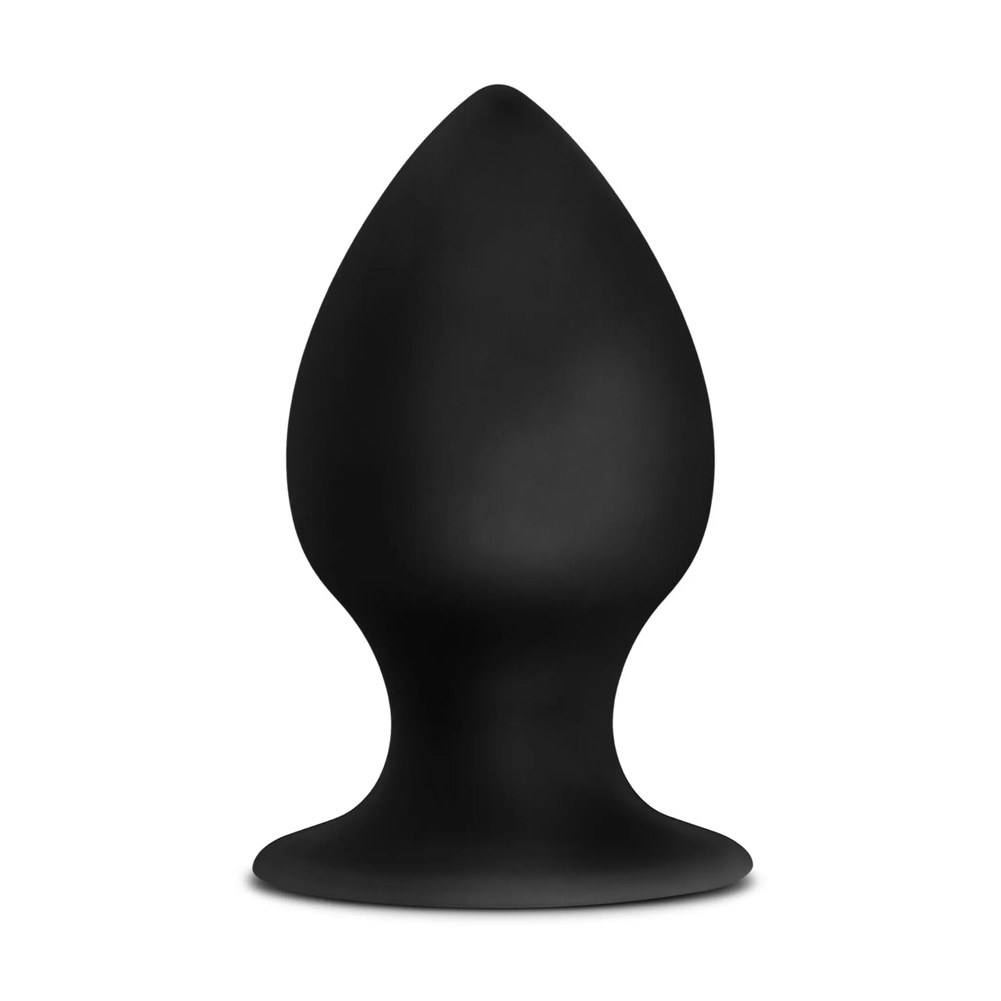 ANAL ADVENTURES PLATINUM SILICONE ANAL STOUT PLUG LARGE BLACK