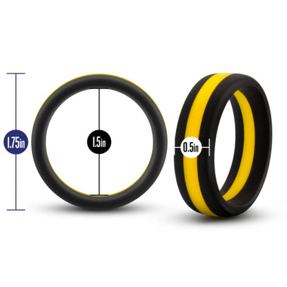 PERFORMANCE SILICONE GO PRO COCK RING BLACK/GOLD/BLACK