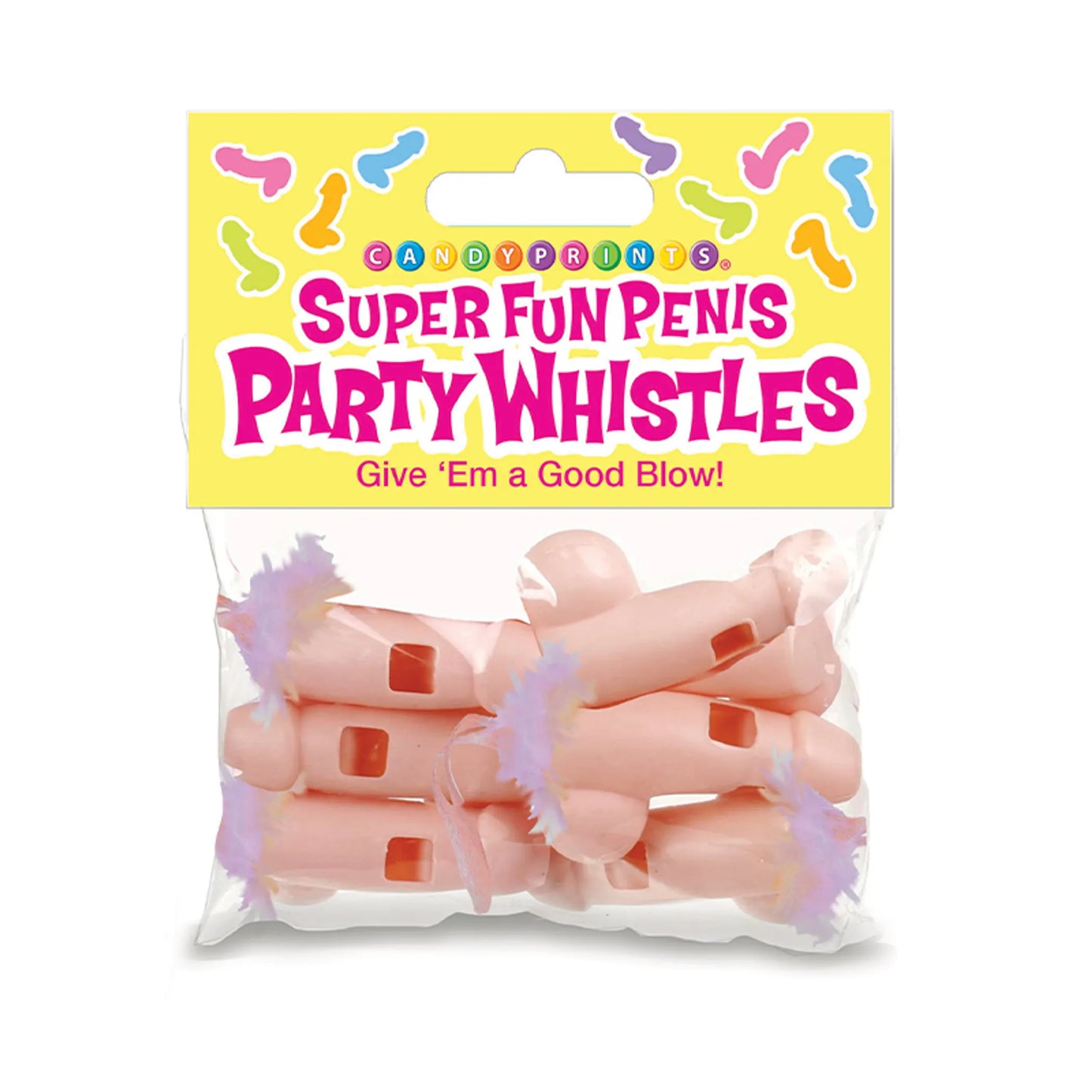 SUPER FUN PENIS PARTY WHISTLES 6PK