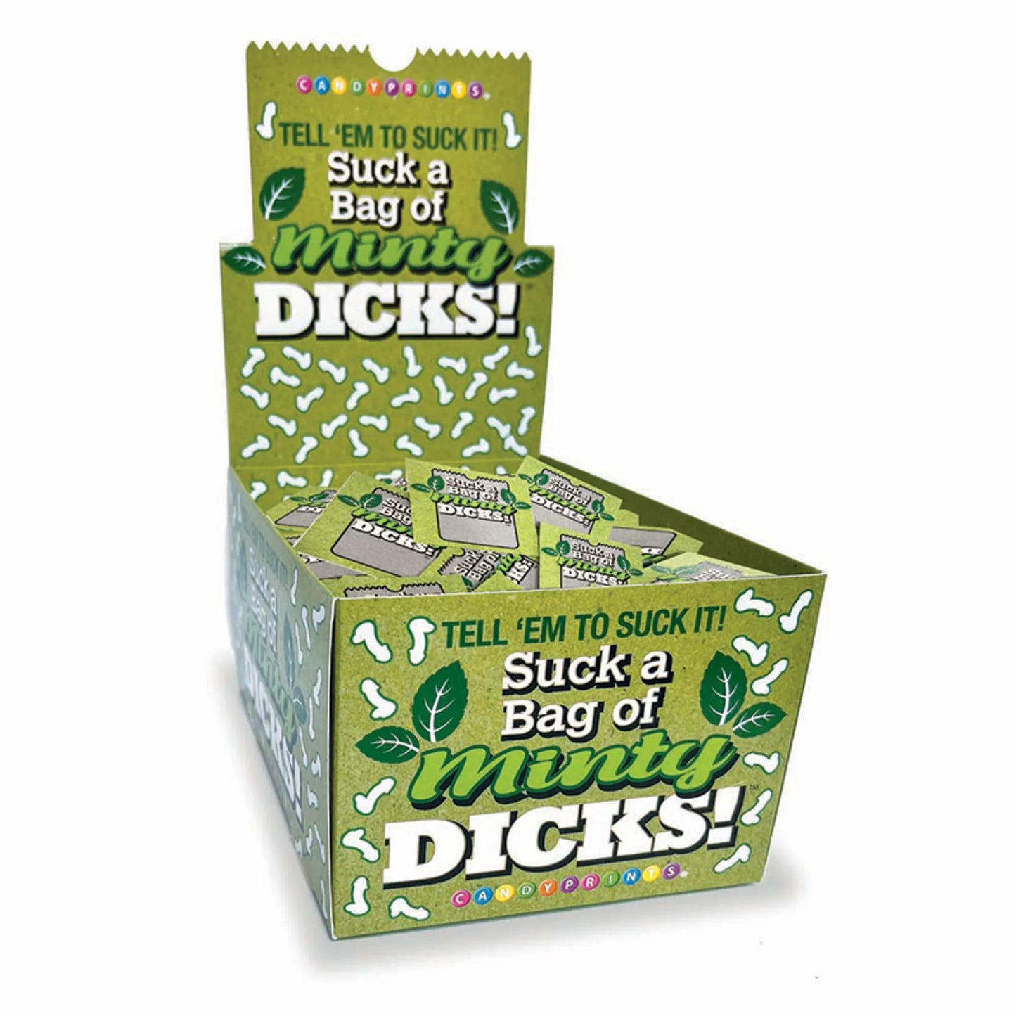SUCK A BAG OF MINTY DICKS 5PC BAGS DISPLAY OF 100 BAGS